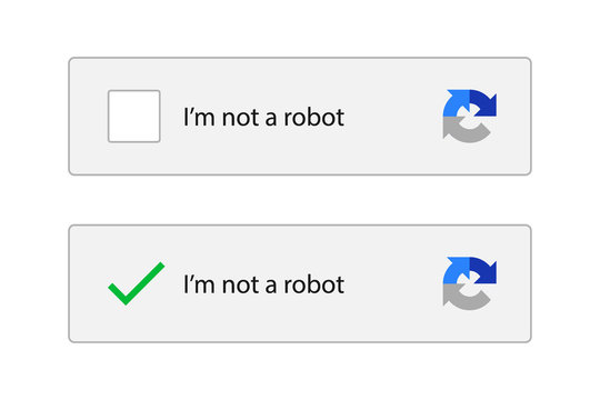 "I am not a robot" captcha