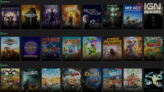 screenshot of games available on JioGames Cloud